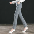 S-6XL Spring and Autumn New Casual Pants Elastic High Waist Straight Pants Large Casual Professional Pants