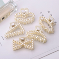 Wholesale Fashion Women Wedding Hair Accessories Girls Butterfly Clamp Hair Claw Clip Pearl Hair Claw
