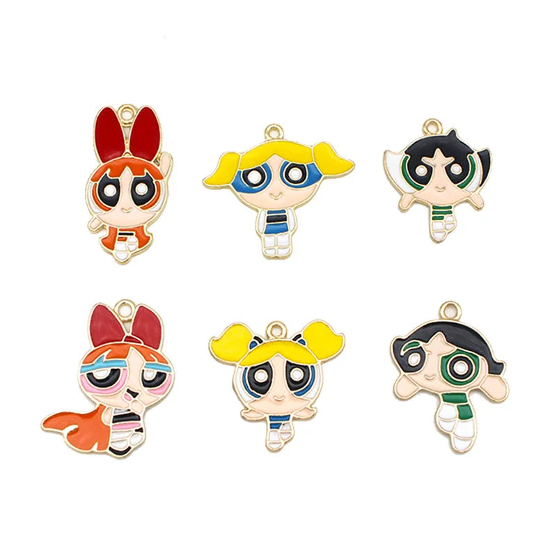 Little Policewoman Alloy Oil Dripping DIY Jewelry Accessories Japanese Cartoon Animation Lovely Pendant Necklace Pendant