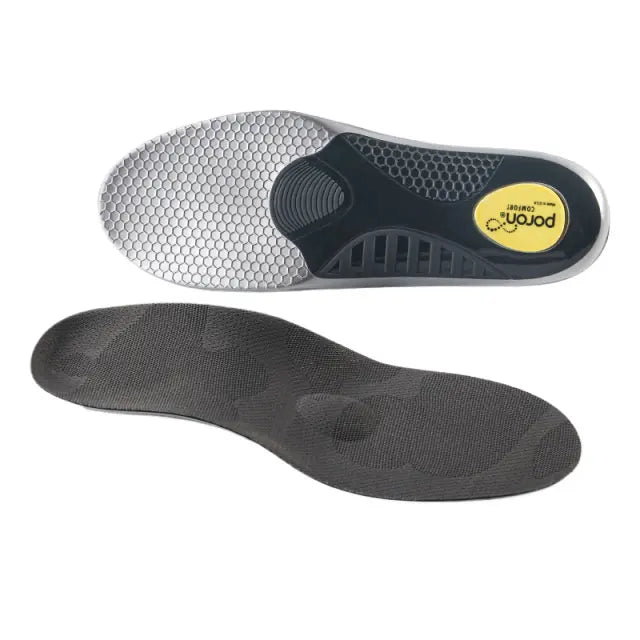 Graphene Casual Shoe Leather Insoles Men's Odor Resistant Thickened Shock-absorbing Arch Support Springy Washable Shoe Inserts