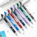 Customizable Aluminum Ballpoint Pen with Stylus - Premium Promotional Gift with Logo Printing