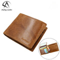 Royal Bagger Short Wallet Men RFID Blocking Crazy Horse Leather Retro Wallets Man Genuine Cowhide Purse Card Holder Business