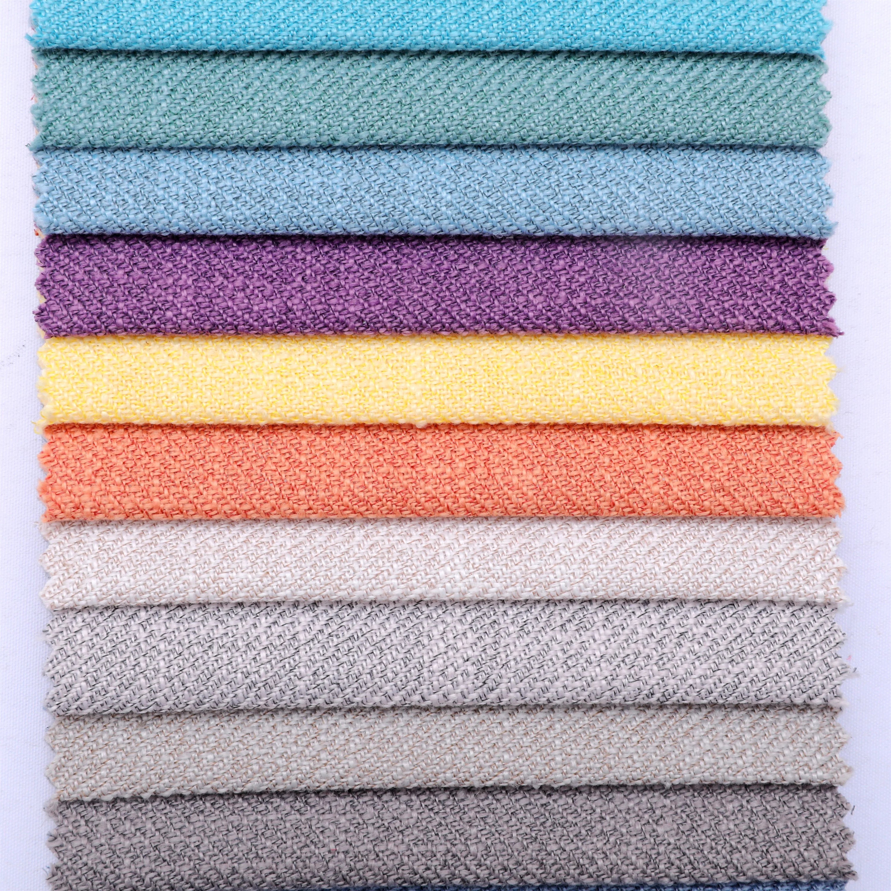 Cheap Price Linen Look 100%polyester Imitation Linen Faux Linen Fabric for Sofa and Cushion Hometextile