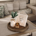 Small Round Solid Wood Tray for Dessert & Snacks Hotel Restaurant Candle Holder & Under Plate Decorative Wooden Tray Model