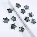 HZ Natural Rock Black Labradorite Stone Star Shape Crystal Tumble Healing Stones for Gift Crafts