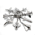 Custom Vintage & Cartoon Industrial Metal Keychain Self-Defense Accessories Wholesale Logo Name Printing Custom Metal Keyring