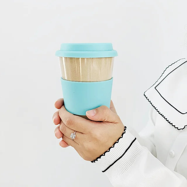 100% Eco-friendly BPA Free Bamboo Fiber Rice Husk Coffee Cup Mugs