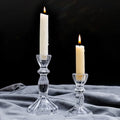Nordic Crystal Glass Candlestick Desktop Retro Decoration Pieces Romantic Candlestick