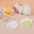 Feepop Absorbent Eco-Friendly Diatomite Round Colorful Novelty Multi-Purpose Beer Drink Print Cup Custom Coaster