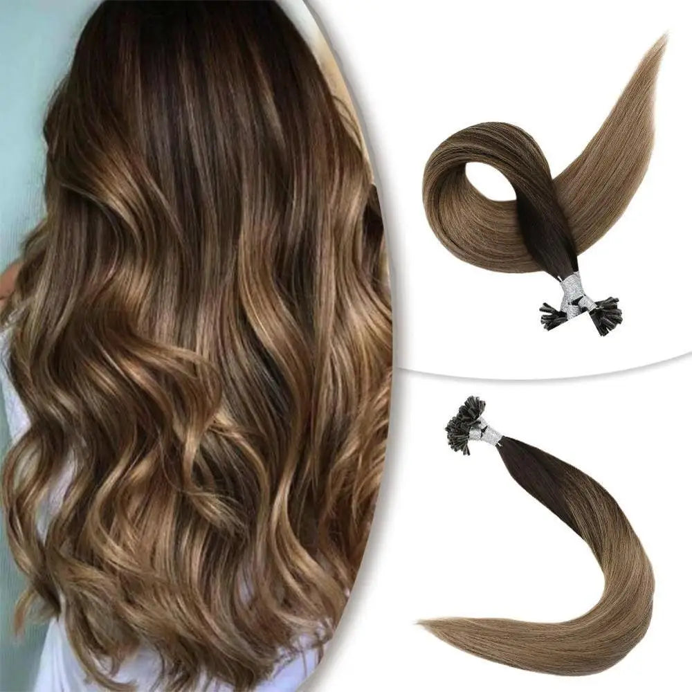 Wholesale Hot Selling Remy Virgin Brazilian Human  U Tip Hair Extensions
