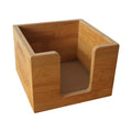 Modern Square Bamboo Disposable Desktop Tissue Paper Box with LOGO Napkin Storage for Kitchen or Hotels