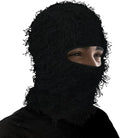 Balaclava Distressed Black Ski Mask for Men Yeat Shiesty Mask Winter Warmer Fuzzy Face Mask Beanie