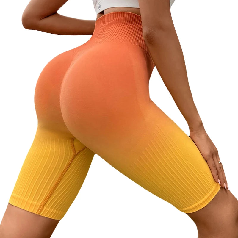 FLW Women's High Waist Gym Workout Shorts Butt Lifting Seamless Scrunch Yoga Print Elastic Waist Closure-Wholesale