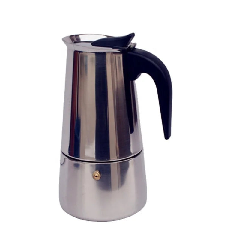 High Quality Hot Sale Stainless Steel Moka Pot Coffee Pot Hand-brewed Stove Top Custom Espresso Coffee Maker Moka Pot With Lid