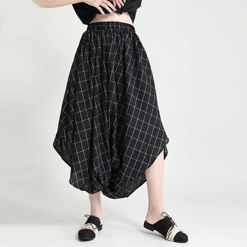 Summer New Product Yamamoto Wind Japanese Dark Drape Wide-leg Irregular Knotted Casual Pants Women