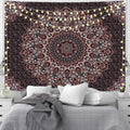 Psychedelic Indian Mandala Tapestry Flower Wall Hanging Boho Hippie Cloth Fabric Large Tapestry Interior Bedroom Dorm Room