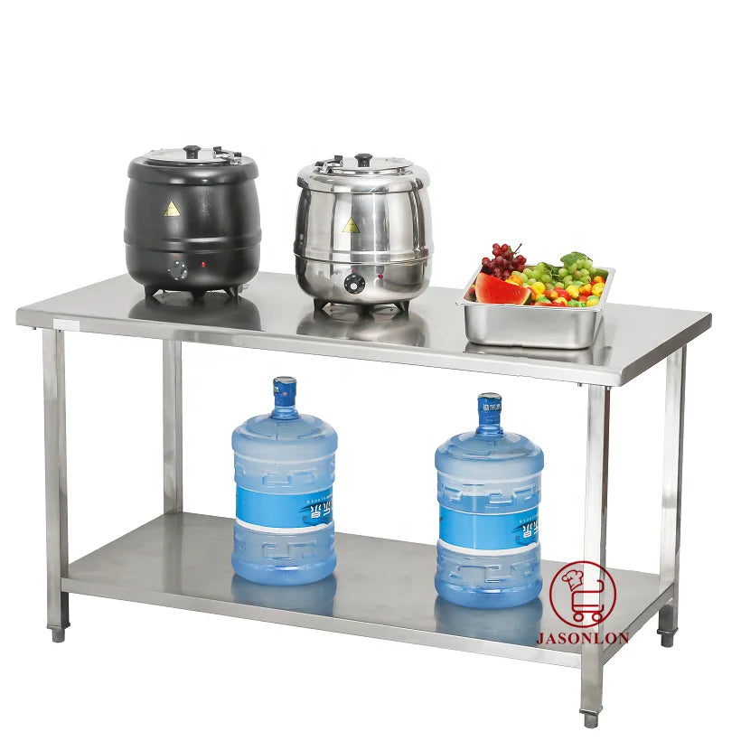 Customizable Food Prepare Work Plastic Cart Commercial Kitchen Equipment Furniture Kitchen Stainless Steel Working Table