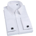 Factory Customized OEM 2024 Spring Fashion New Men's French Cufflinks Shirt Business Dress Solid Color Non Iron Dress Shirts