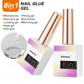 JTING New Arrival 8 in 1 Nail Function Glue Gel for Rhinestone OEM ODM Nail Hard Builder Base Gel Mixing and Leveling