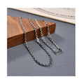 925 Sterling Silver Chain Necklace for Thai Silver Vintage Men's 3mm Clavicular Chain Men Necklace Jewelry
