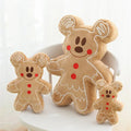 Christmas Mickey Plush Gingerbread Pillow Decor Christmas Gingerbread Plush Pillow Decoration Gingerbread Man Plush Toy