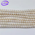 FEIRUN 6-7mm Semi Round Chinese Akoya Natural Shape Pearl Strand for Jewelry Marking