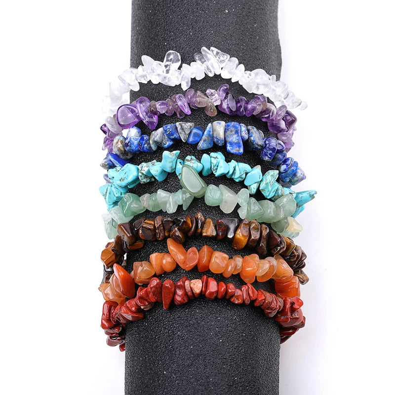 Factory Wholesale Vintage & Religious Style Irregular Chip Stone Bracelet for Women & Men for Wedding Party & Gift