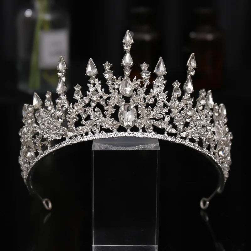 Bridal Crown Tiaras Evening Gown Alloy Hair Accessories Wedding Female Crystal Crown Headwear