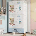 Baby Clothes Storage Cupboard Duck Design Double Door Type Plastic Children Cartoon Bedroom Wardrobe with Drawers