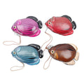 Fish Animal Classic Handmade Leather Gift Coin Purse with Irregular Shape
