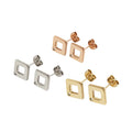Low Price Square Fashion Geometric Earrings Stainless Steel DIY Hand Made Semi-finished Earrings Accessories