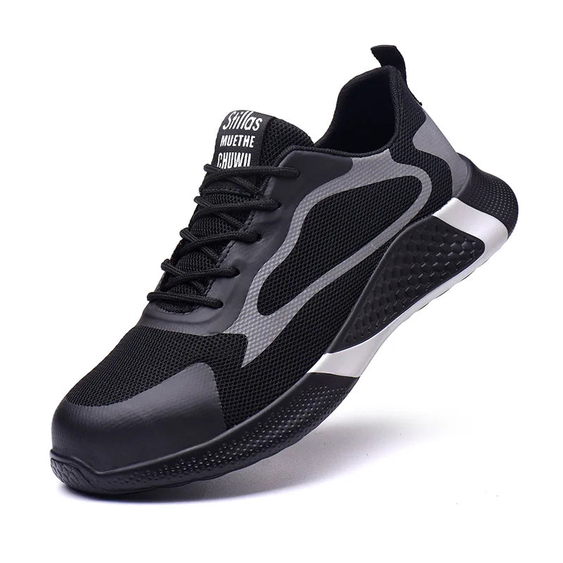 Anti Smashing Anti Piercing Steel Toe Cap Anti Slip Wear Resistant Lightweight Breathable Safety Work Shoes MegaBDM