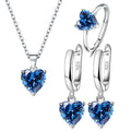 Lateefah OEM Trendy Red Heart Shape Cubic Zirconia Jewelry Sets for Women