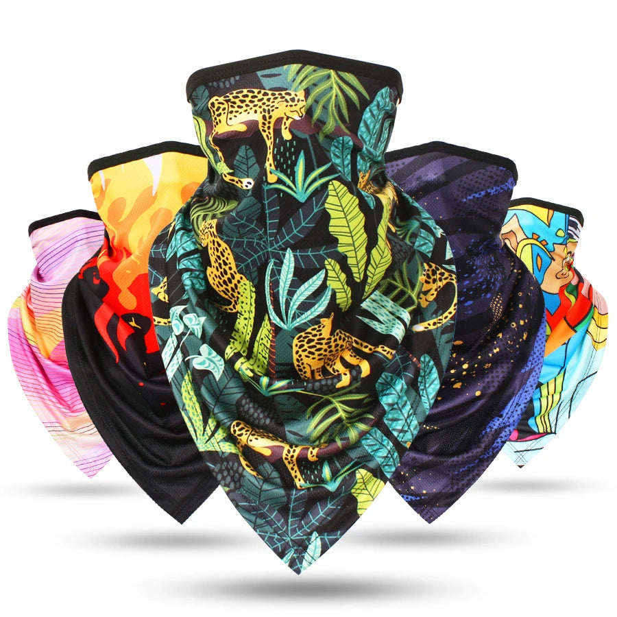 Wholesale Custom Summer Cooling Mesh Triangle Scarf Breathable Sports Cycling Fishing Sun Protection Veil Neck Gaiter Bandana