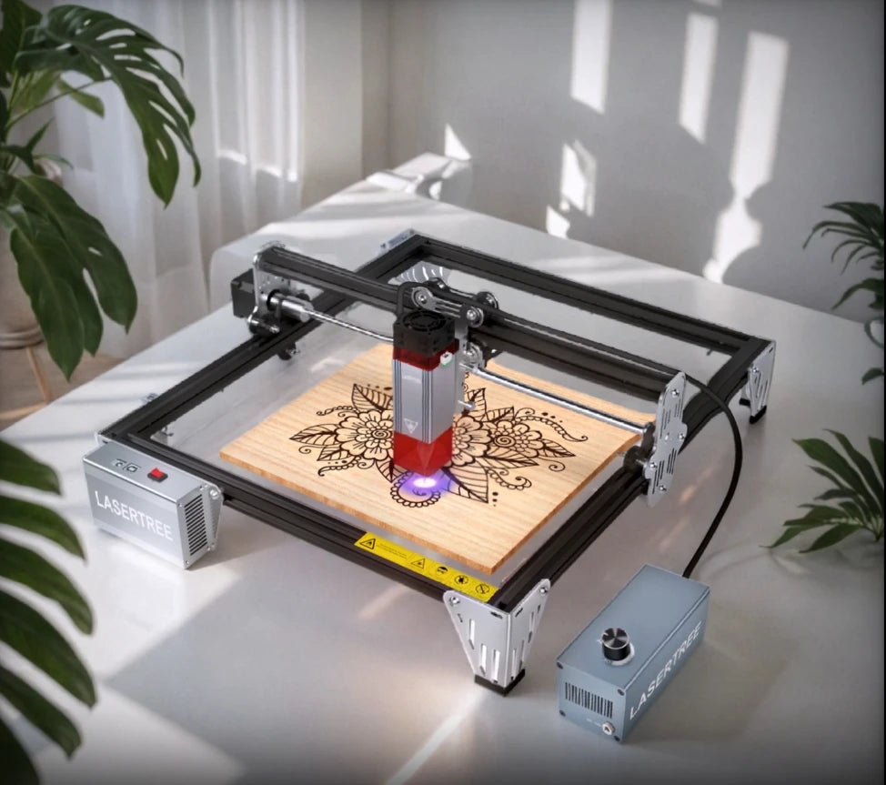 LASER TREE K1 MINI Portable 10W Desktop DIY KIT 3030 Laser Engraver with Air Assist Diode Lazer Engraving Machine for Wood Stone