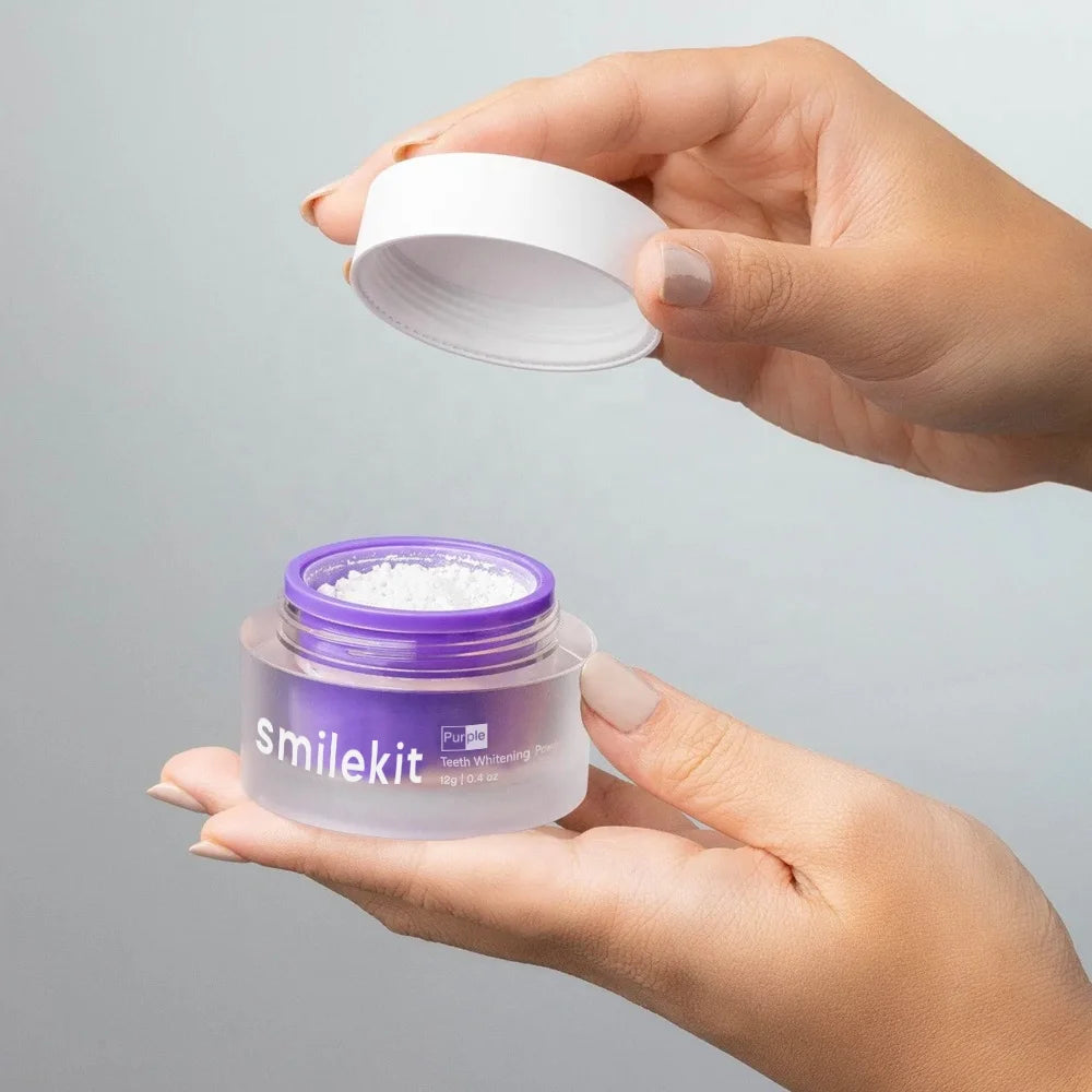 SmileKit Customized Logo 12g Mint Flavor Tooth Whitening White Powder for Home Use