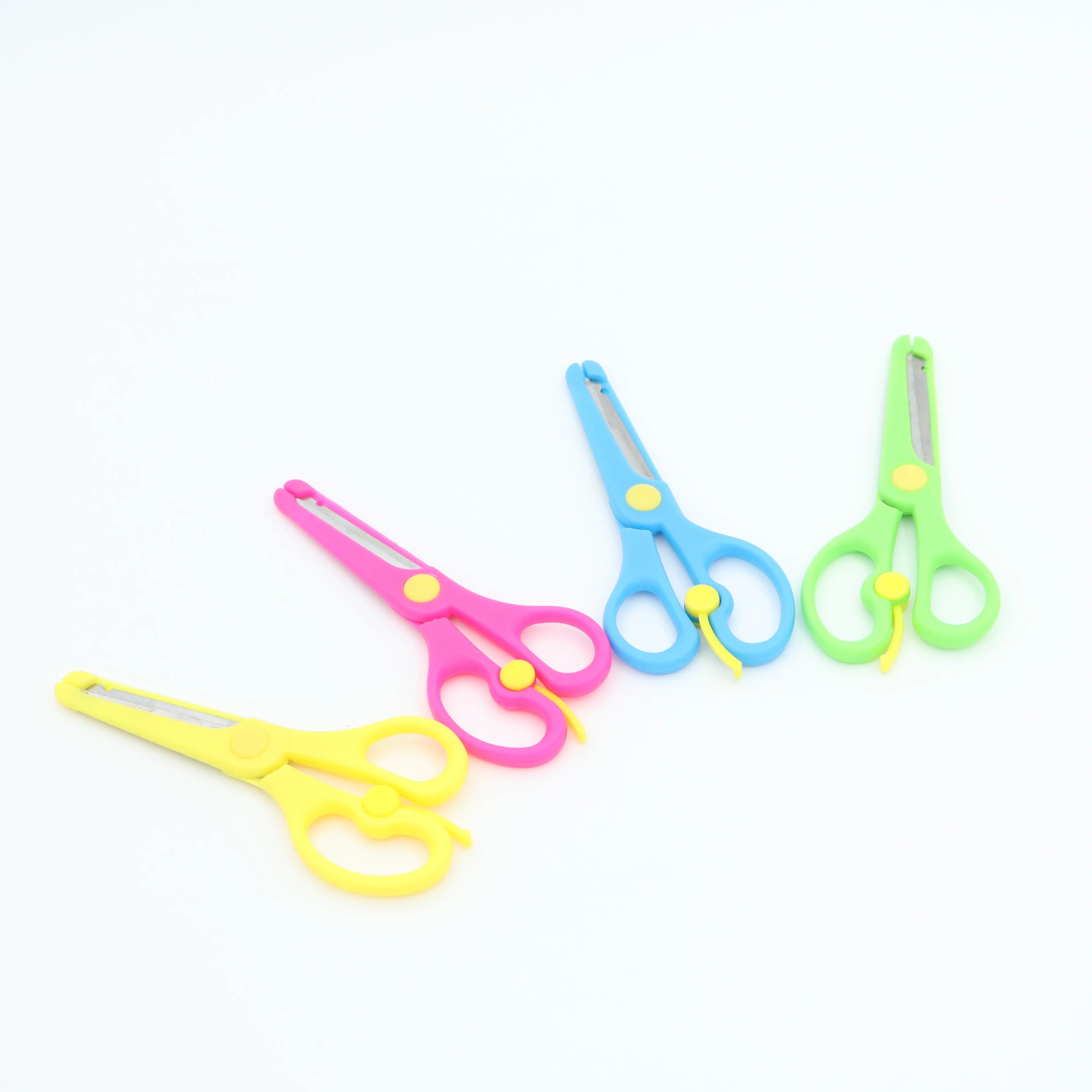 Diy Multicolor Safety Scissors for School Kids Paper Cutting Stationary-Multicolor Students' Promotional & Business Gift