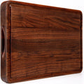 Wholesale Large Walnut Wood Thick Reversible Butcher Block Chopping Cheese Charcuterie Cutting Board With Juice Groove Handles