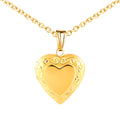 Classic Fashion Link Pendant Necklace for Men Gold Stainless Steel Jewelry Heart Shape Textured Border Stylish Trendy Gift