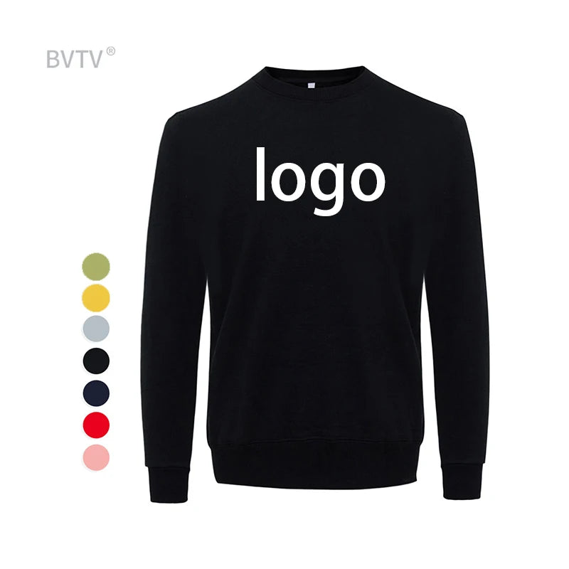 Quality Soft Long Sleeve Crewneck Sweatshirt Men Custom logo