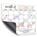 Custom Art Deco Eco-Friendly Dry Erase Stain Resistant Magnetic Chalkboard Fridge Magnet Meal Planner Weekly Calendar Portable MegaBDM