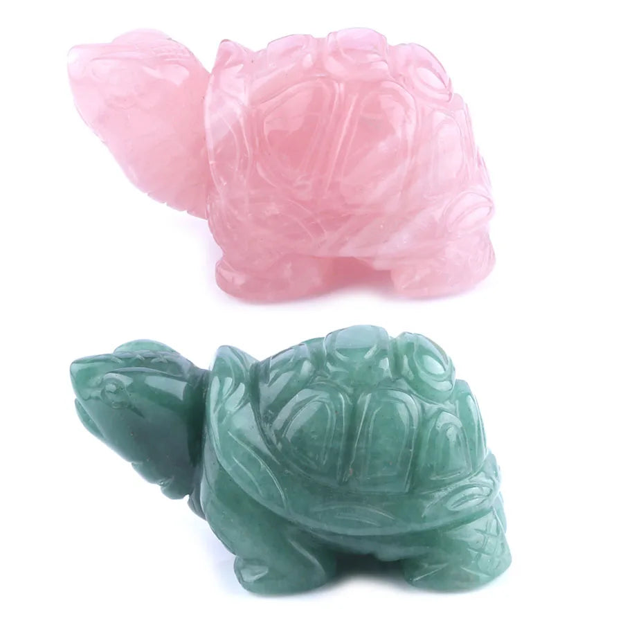 Wholesale Natural Stone Crystal Tortoise Carving Skeleton Cranium Gemstone Crafts Ornaments Amethyst Tortoise Crafts Handicraft