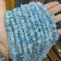 Small Irregular Natural Blue Aquamarine Gemstone Chips Stone Beads for DIY Jewelry Making