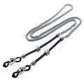 Premium Stainless Steel Silicone Punk Skull Sunglasses Necklace Silver Black 78cm Length Unisex Decorative Eyeglass Sunglass
