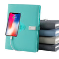 Lebei Customizable A5 Notebook Rechargeable Wired/Wireless Charging 8000 MAh Power Bank Leather and Paper Cover