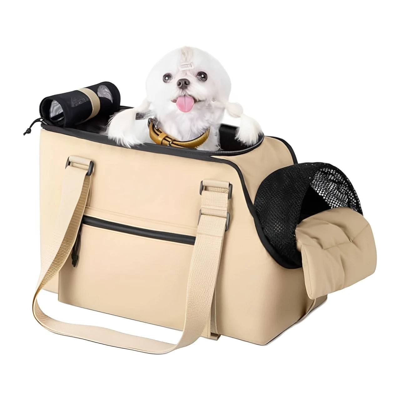 Small Dogs Cats Waterproof Pet Carrier Soft Comfortable Plush Handbag Solid Animal Print Oxford Portable Zipper for Outdoor Use
