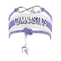 Hand-woven Gymnastic Sports Charm Style Bracelet Braided Girl Pendant Bracelet