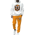 Men's Smart Casual Hoodie Suit Winter Street Style Custom Number Print Clothing 23 Classic Basketball Custom Number Maker