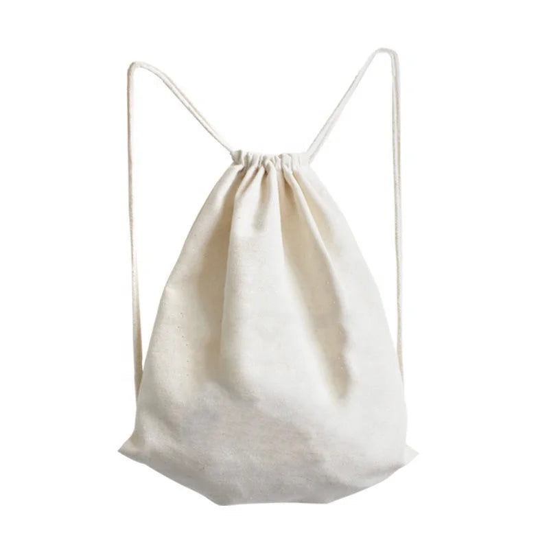 Blank Sublimation Polyester Drawstring Backpack Bag Custom Printed Daily Shoulder Storage Bag