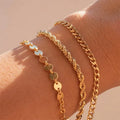 Stainless Steel Rope Chain Bracelet Women Bangle Gold Color Minimalist 3mm 4mm Hand Accessories Trend Hippie Jewelry Female